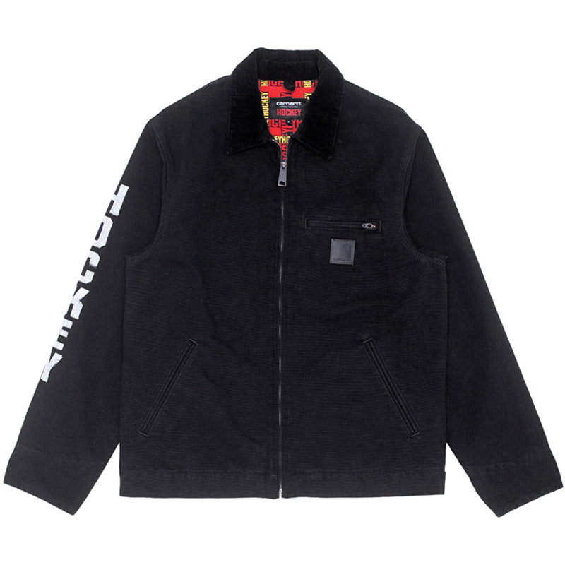 Carhartt X Hockey Detroit Jacket Blackl Rinsed