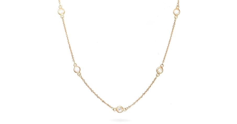 Diamonds By the Yard Necklace in 14K Rose Gold 36in