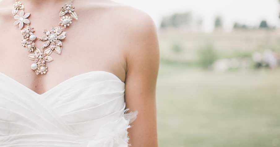 Wedding Bride With A Necklace