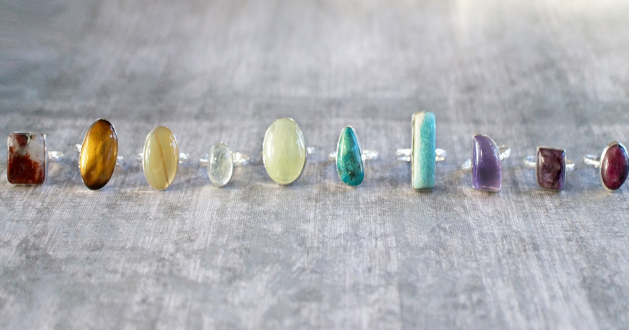Colorful Stone Rings