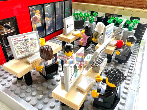 Custom Lego set office diorama with minifigures by mocsRus
