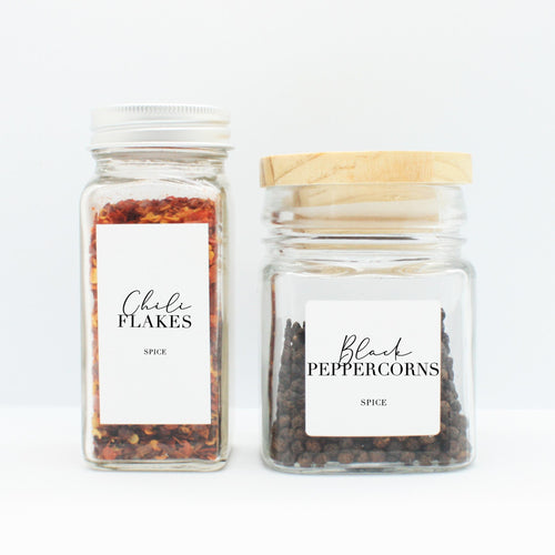 Calligraphy Spice Labels - Macannlife Designs