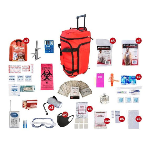 Deluxe Urban Survival Kit - Red Backpack — Emergency Zone