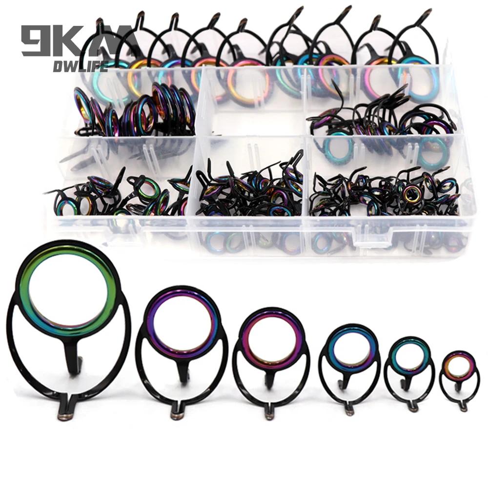 22Pcs Ceramic Guides Ring Fishing Rod Guides Repair Kit Fishing