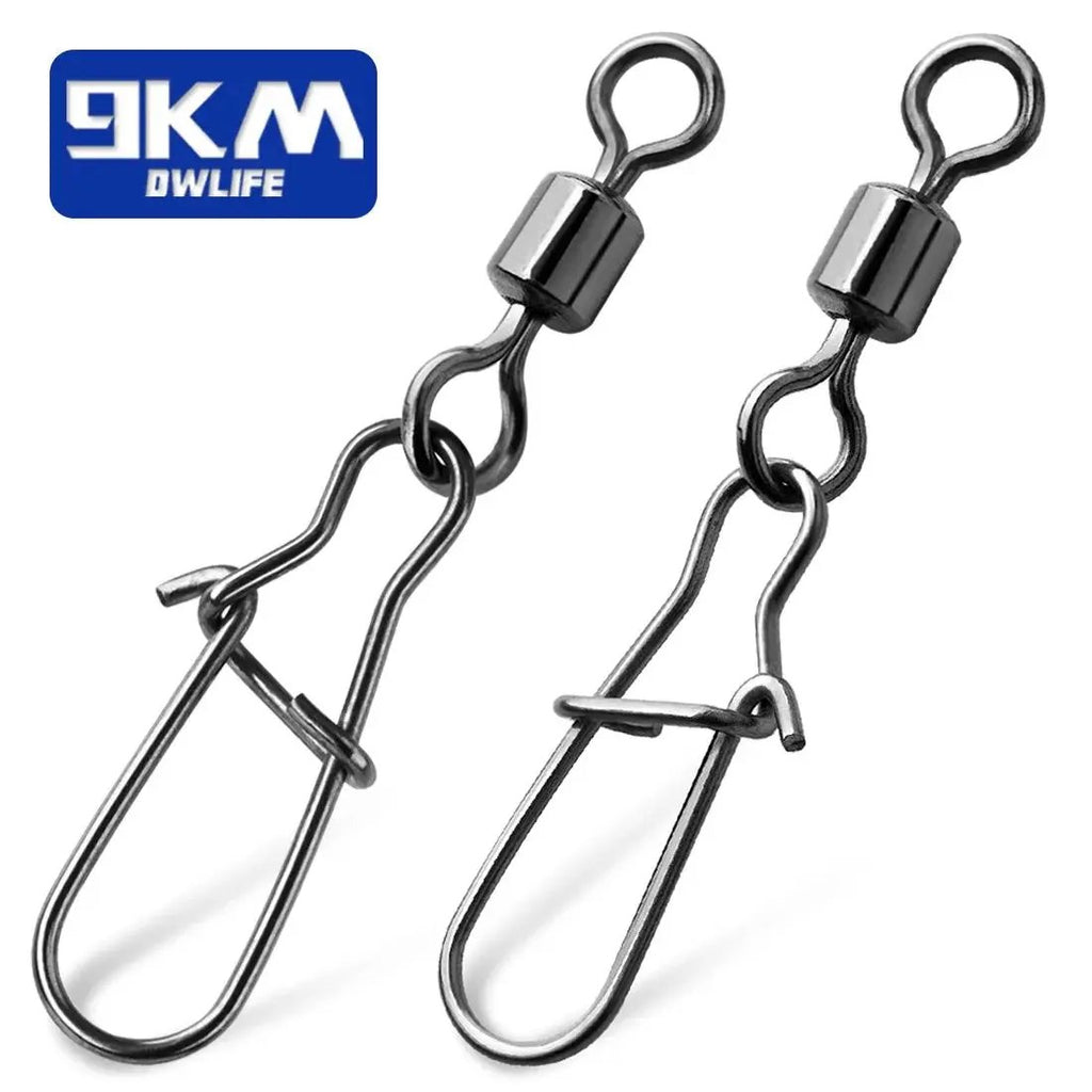 Stainless Steel Fishing Swivel Snap Ball Bearing Snap Swivels Fishing  Saltwater Swivels Snaps Interlock Fishing Tackle Swivel Fishing Line  Connector