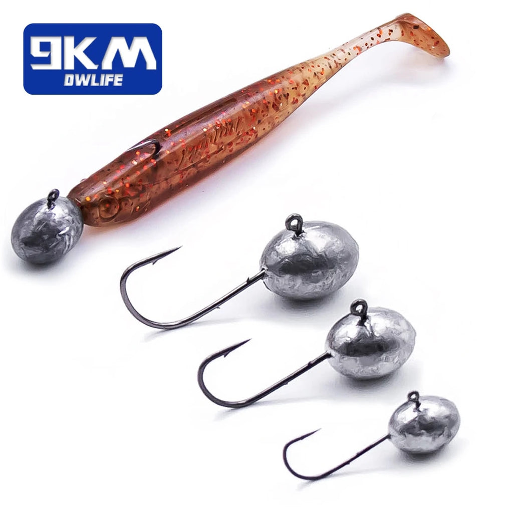 WALK FISH 5Pcs/Lot Lead Jig Head Fishing Hook 3.5g/5g/7g/10g/14g Soft Lure  Carbon Steel Fishhooks Carp Fishing