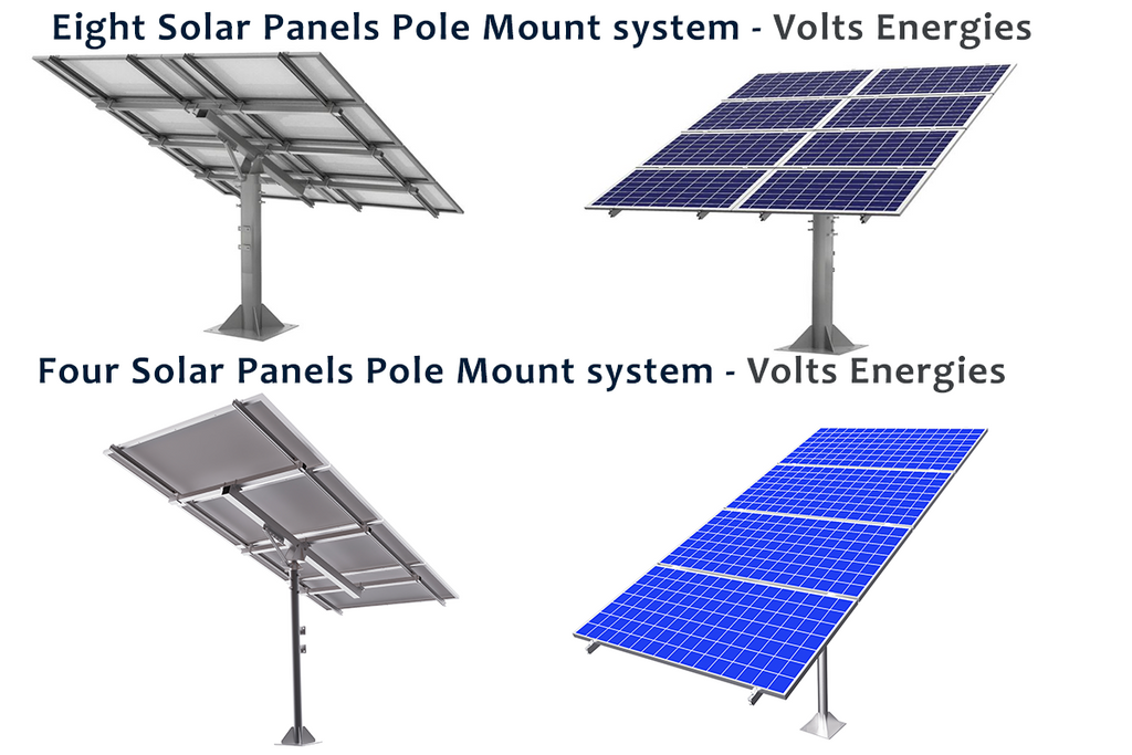 Solar Panel Pole Mount System - Volts Energies