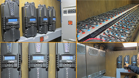 Old electrical system with lead acid batteries, midnite solar charge controllers and outback power inverters