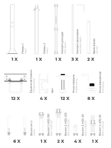 Schematic of included components