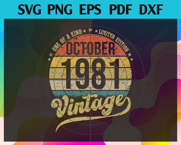 Download Retro Vintage 40th Birthday Svg Born In October Svg October Svg Oct Newchic Digital