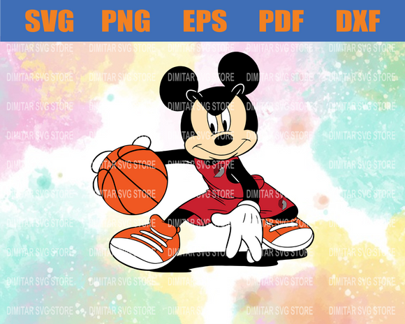 Download Portland Trail Blazers Mickey Nba Sport Team Logo Basketball Svg Eps Newchic Digital