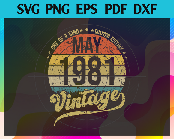 Download Retro Vintage 40th Birthday Svg Born In May Svg May Svg May Birthda Newchic Digital