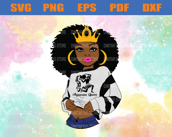 Download Aquarius Black Queen Svg Files For Cricut Aquarius Svg Aquarius Quee Newchic Digital