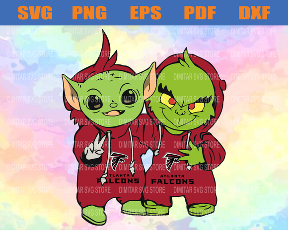 Download Atlanta Falcons Baby Yoda And Grinch Nfl Svg Instand Download Newchic Digital