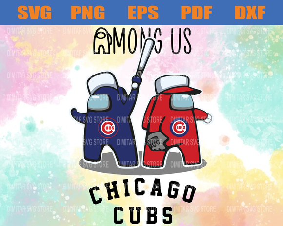 Download Chicago Cubs Among Us Svg Eps Png Dxf Pdf Baseball Svg Files Chi Newchic Digital