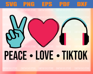 Free Free 157 Peace Love Tik Tok Svg SVG PNG EPS DXF File