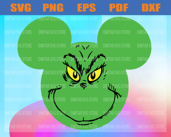 Download Mickey Grinch Christmas Face Svg Disney Grinch Christmas Svg Mickey Newchic Digital