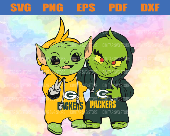 Download Green Bay Packers Baby Yoda And Grinch Nfl Svg Instand Download Newchic Digital