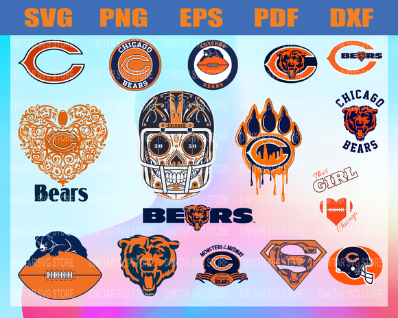 Download Chicago Bears Bundle Logo Svg Png Eps Dxf Pdf Football Nfl Team Newchic Digital