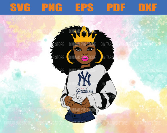 Download New York Yankees Black Girls Baseball Svg Files Ny Yankees Svg Ny Y Newchic Digital