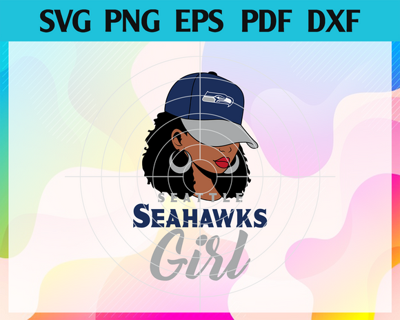 Seahawks Black Girl Svg, Seattle Seahawks Svg, Seahawks svg, Seahawks Girl svg, Seahawks Fan Svg, Seahawks Logo Svg, Seahawks Team, Black girl Svg, Nfl team svg, Sports Svg, Nfl svg, Football svg