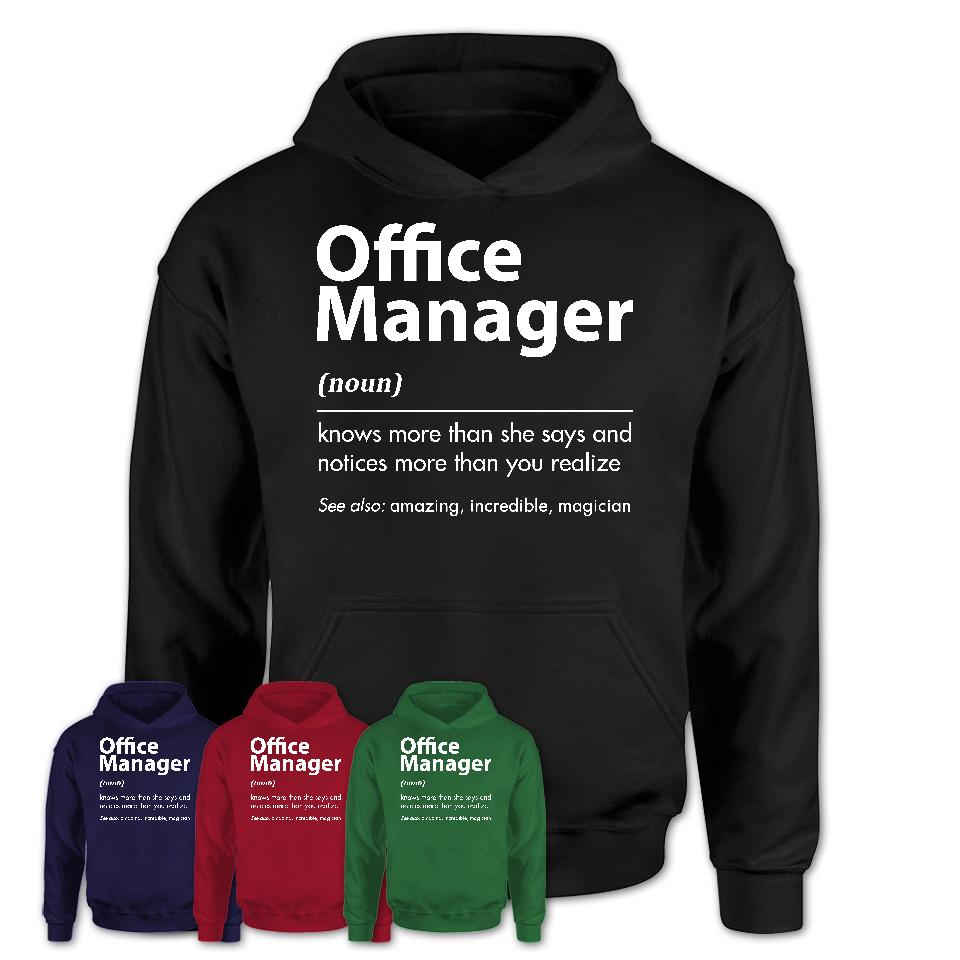 Funny Office Manager Definition Shirt, New Job Gift for Office Manager –  Shedarts