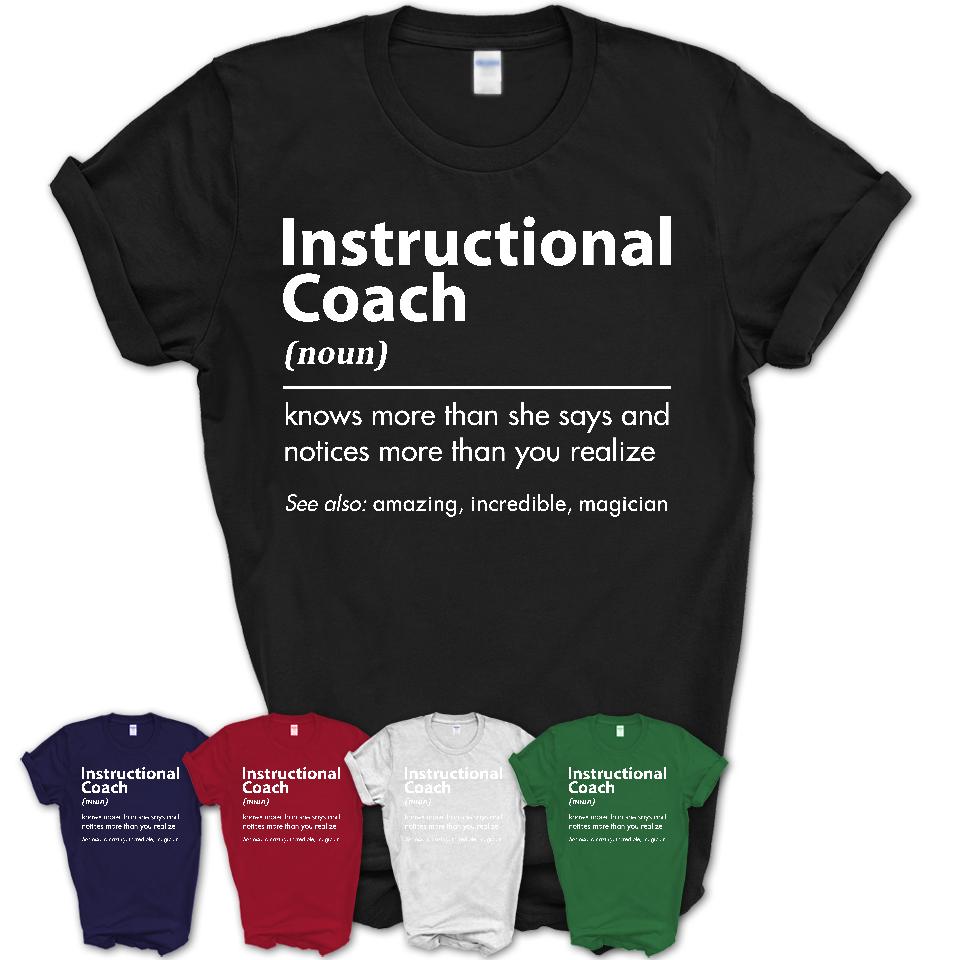Funny Instructional Coach Definition Shirt, New Job Gift for Instructi –  Shedarts