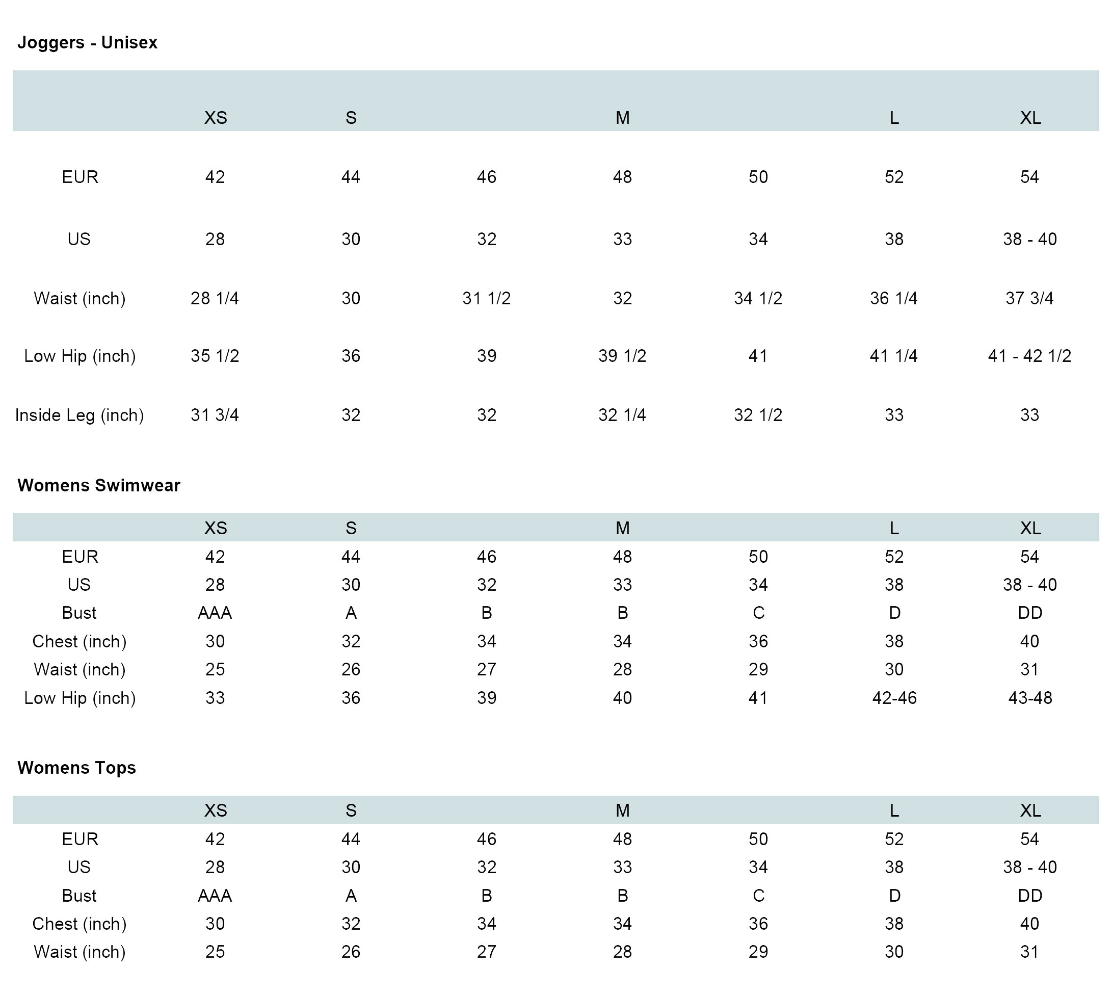 Size Chart | Diaspora New York