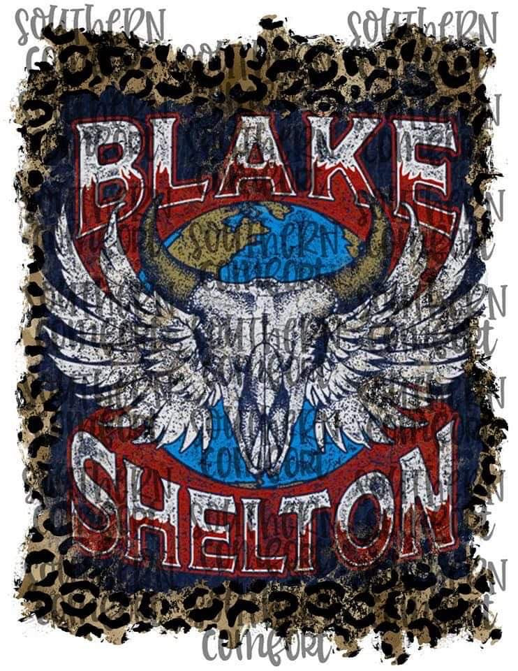 Blake Shelton Leopard Outline