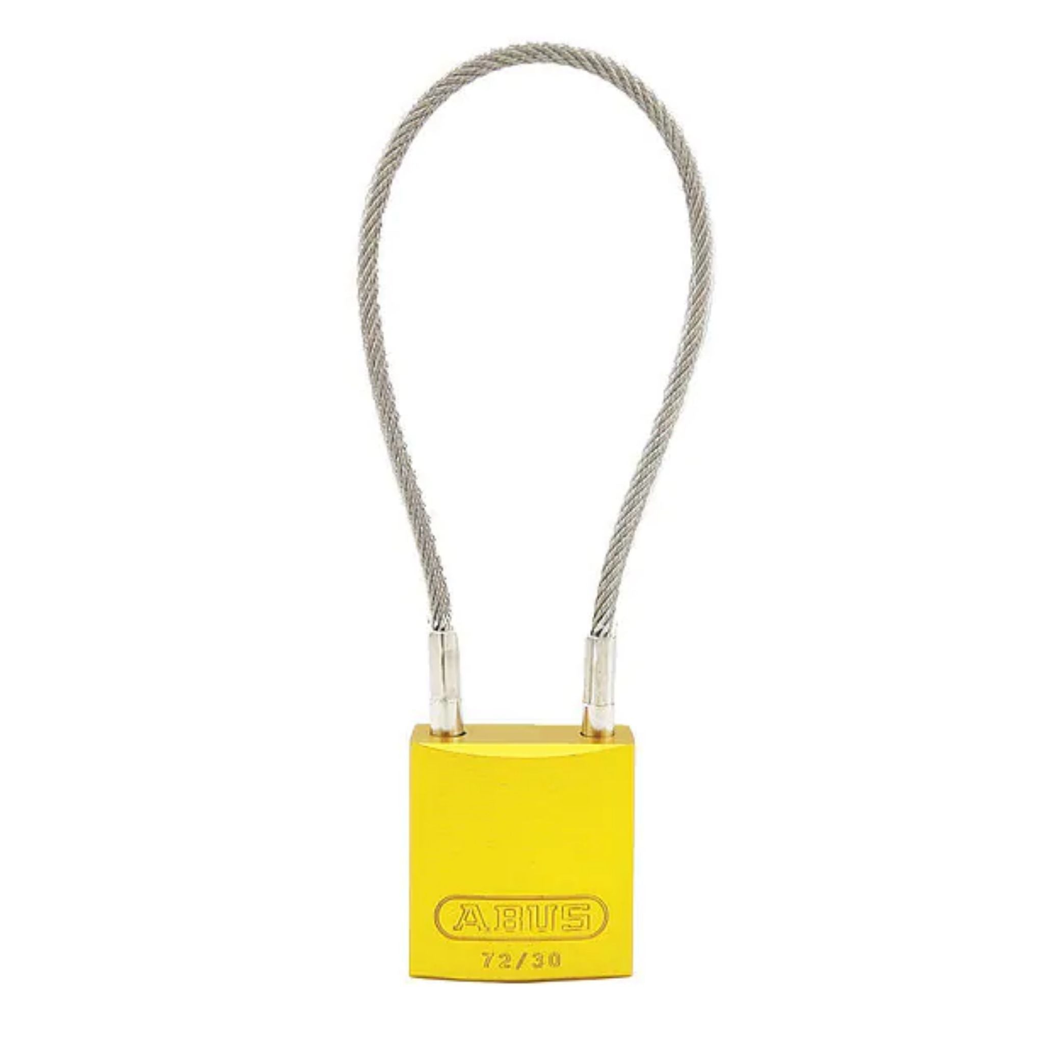 Abus 72/30CAB20 KD Yellow Safety Padlock with 4-Inch Cable