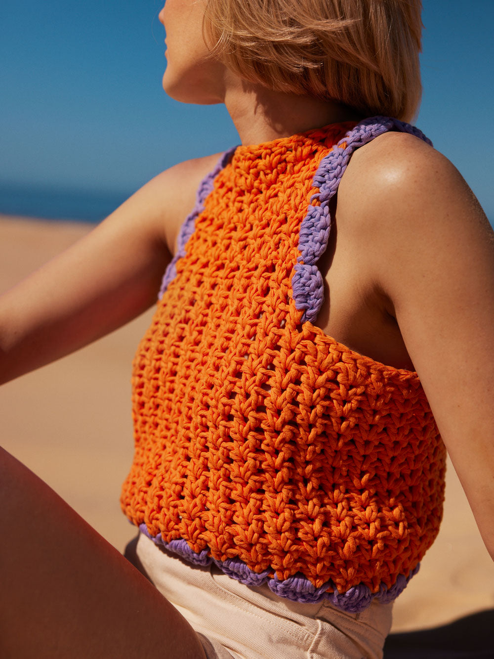 Learn to knit the Frankie Tank with Cardigang