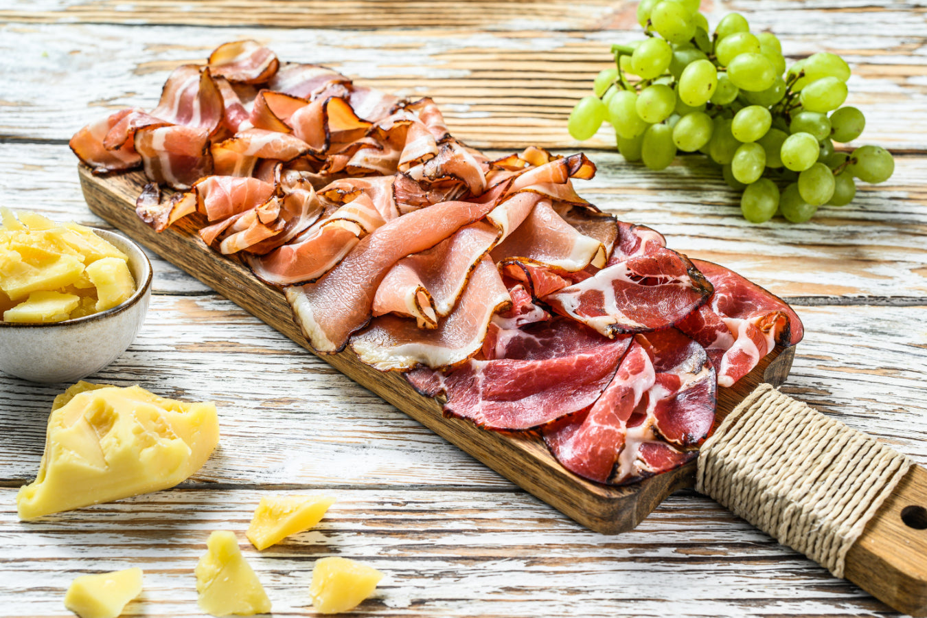 Selection of cured meats.