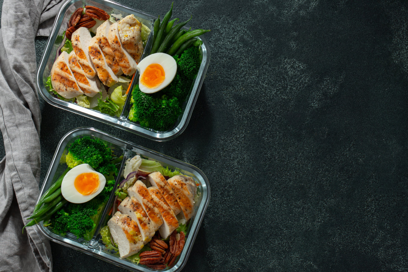 Edamame as side on a healthy meal.