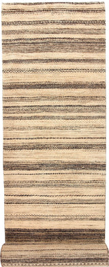 Qaleen Carpets Blanched Almond Gabbeh 2' 9 x 14' 4 - No. 56096