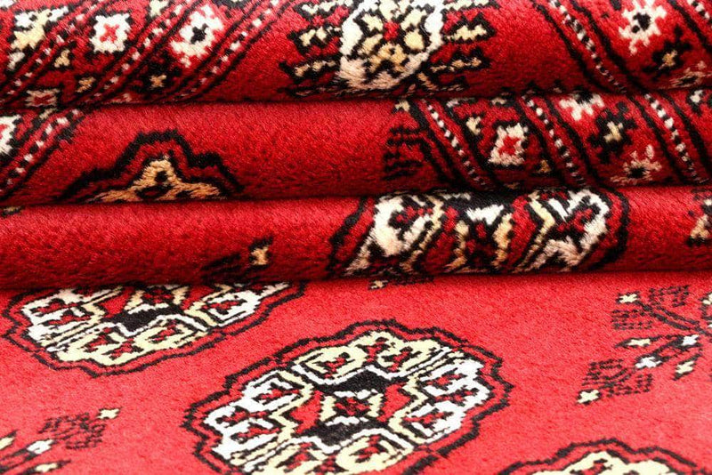 Qaleen Carpets Red Bokhara 4' 1 x 6' 1 - No. 60979