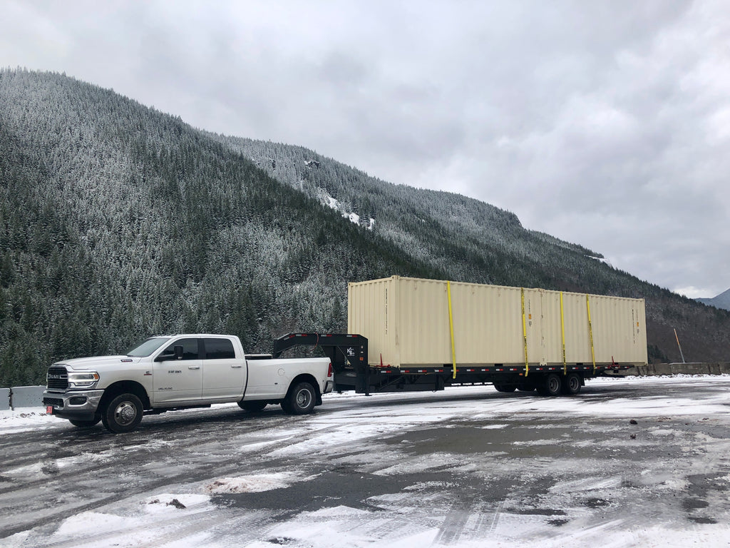 Cascade Container Truck with 40' Tilt Bed Trailer