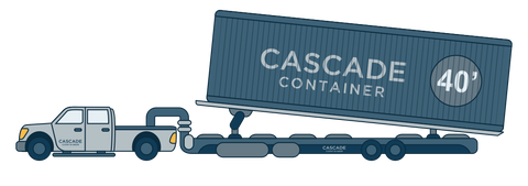 Cascade Container Truck with 40' Tilt Bed Trailer