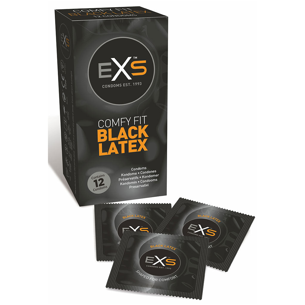 Exs Black Latex Condoms Condomsuk 