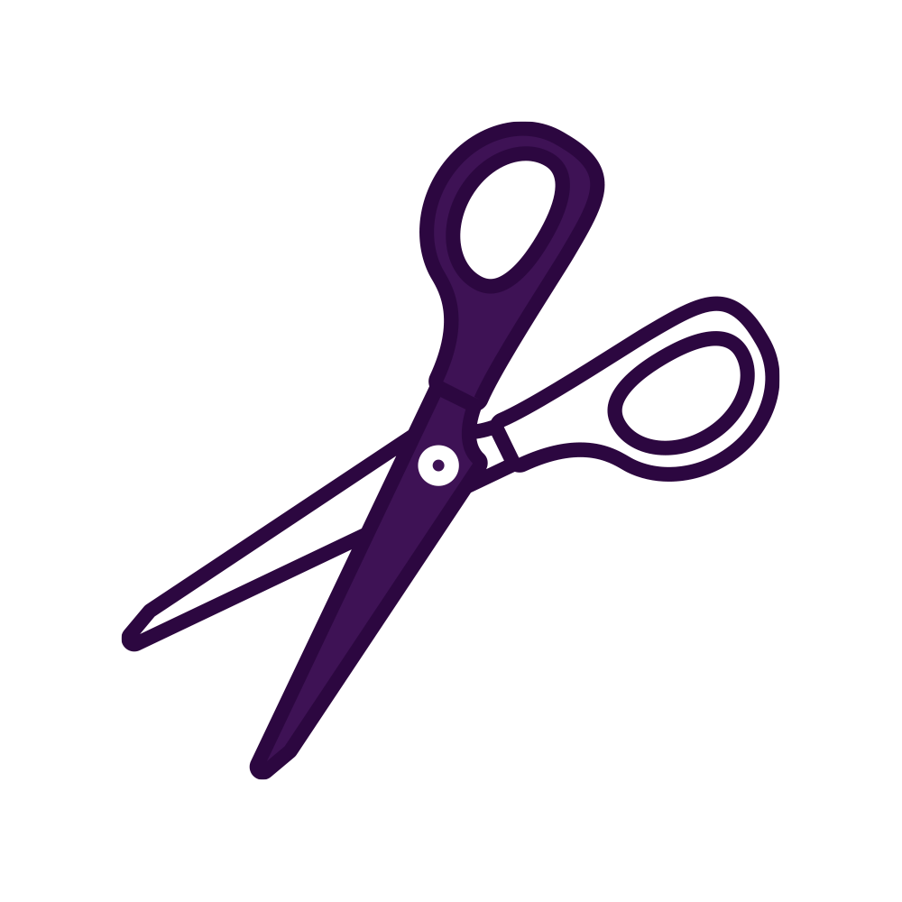 Purple Scissors Isolated Stock Photo - Download Image Now - Art, Art And  Craft, Art and Craft Equipment - iStock
