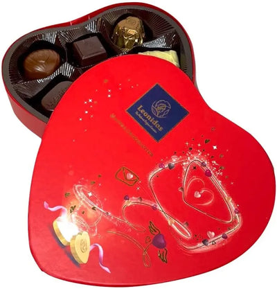 Leonidas Red Silk Jewellery Style 60 Assorted Belgian Chocolates