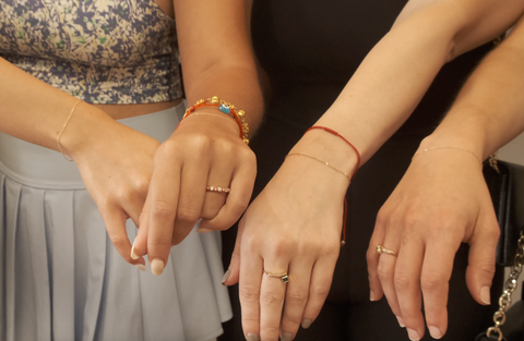 showing permanent bracelets