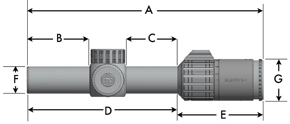 S-TAC Scope Dimensions Illustration