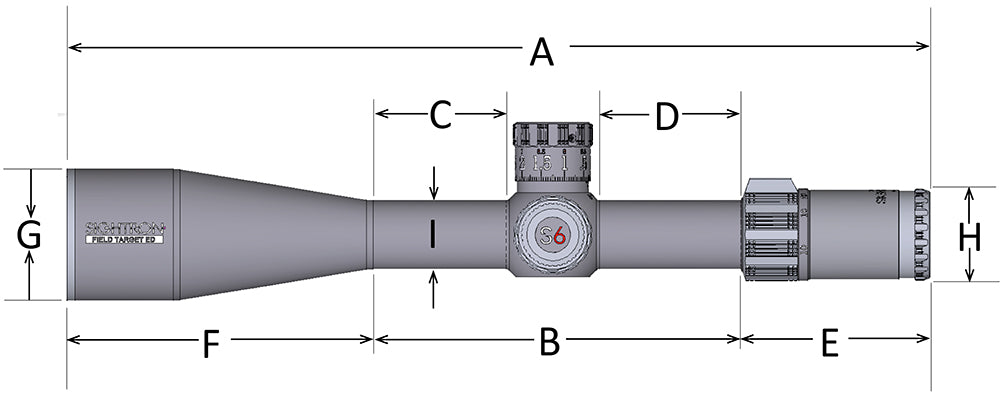 Sightron S6 FT Scope Dimensions