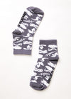 Afends Unisex Bayley - Hemp Floral Crew Socks - Steel - Afends unisex bayley   hemp floral crew socks   steel a223668 stl os