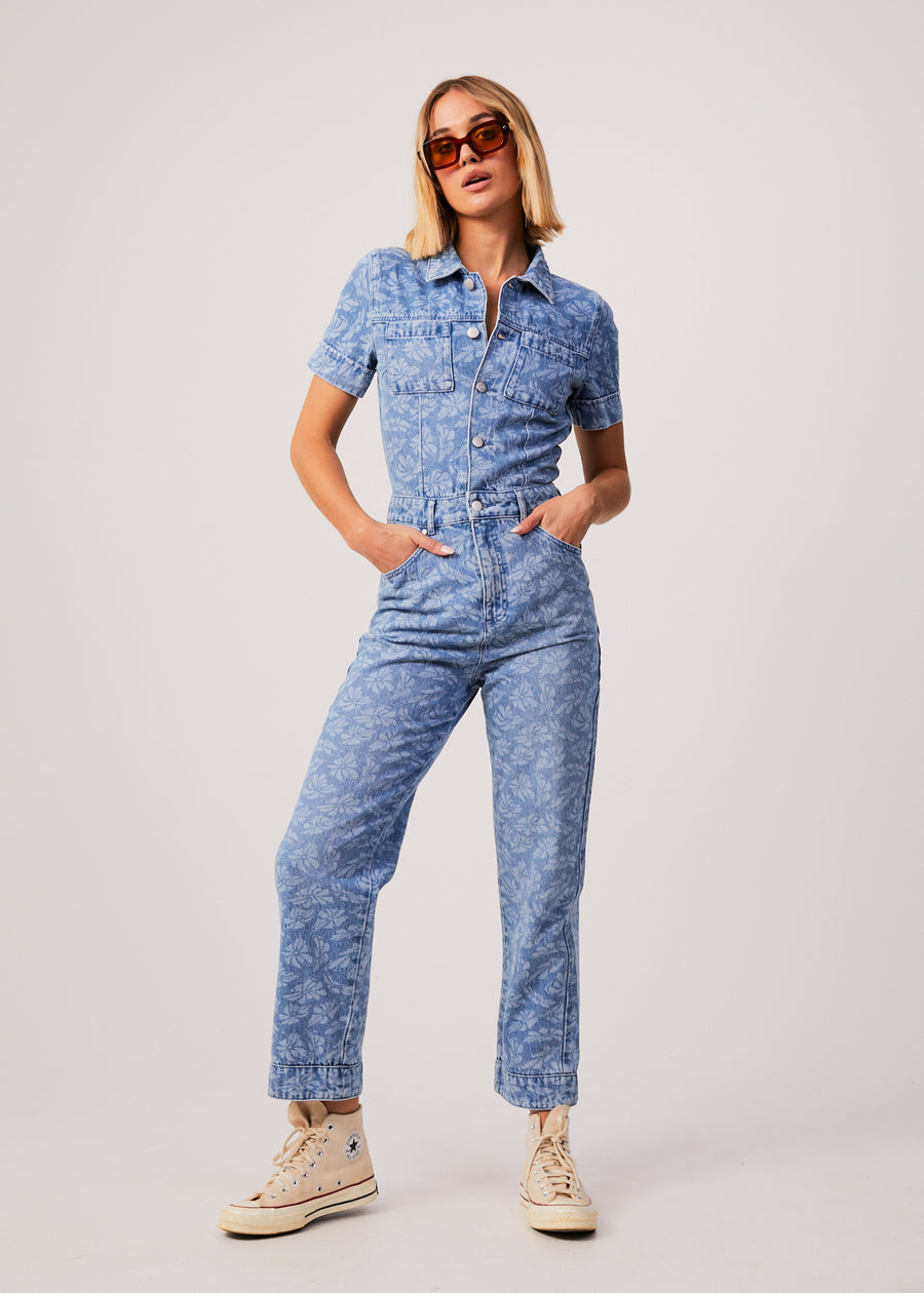 floral utility jumpsuit