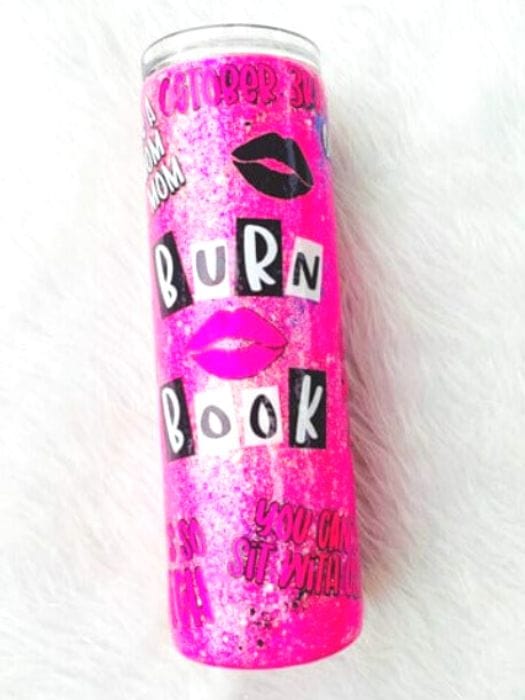 Pink Burn Book Glitter Tumbler - Personalized Tumbler – Vinyl Chaos Design  Co.