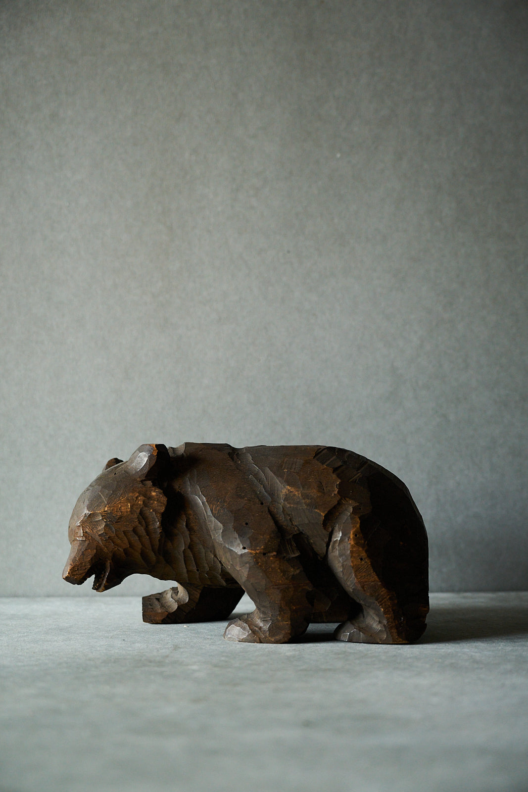 Unfinished Wooden Carving Bear