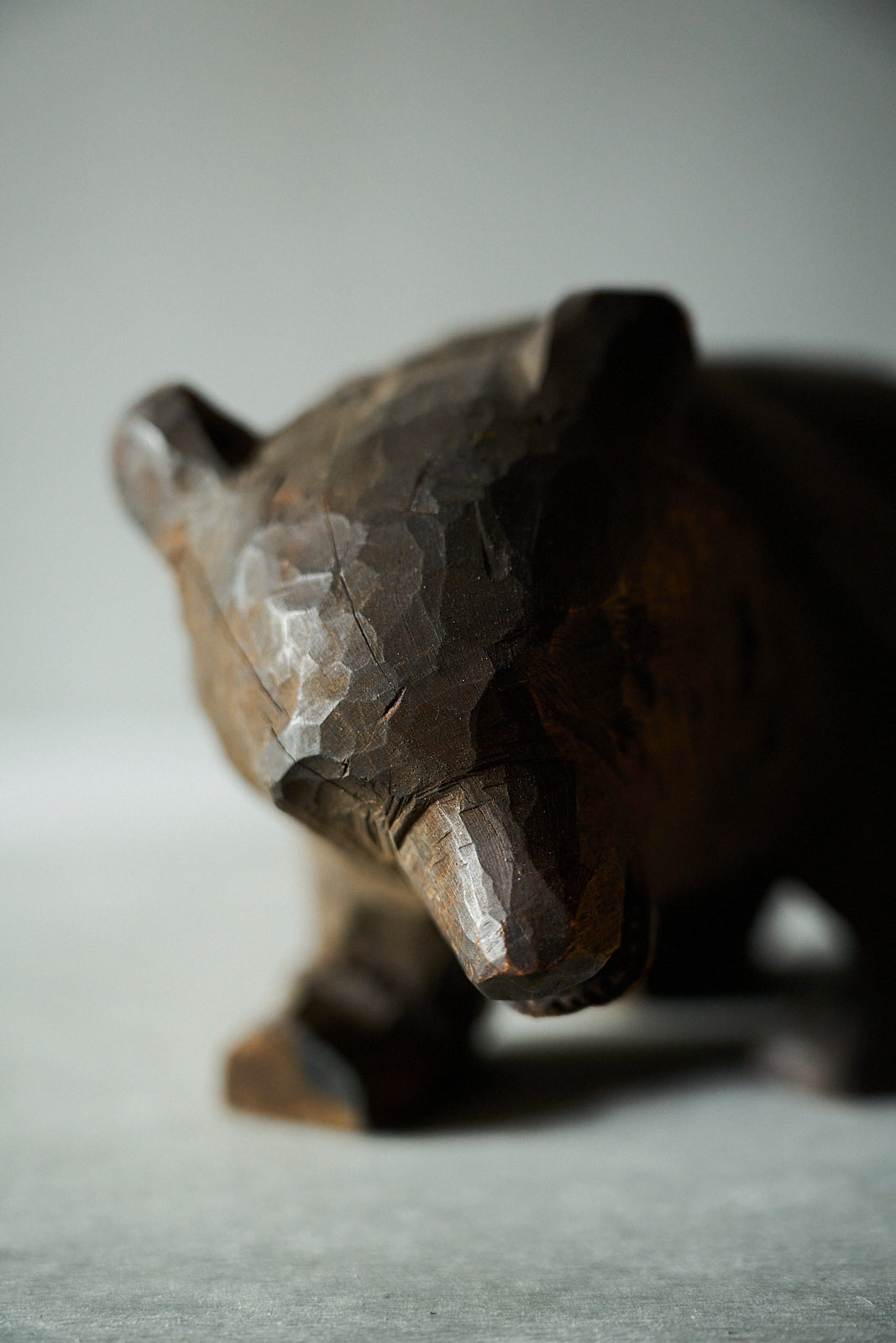 Unfinished Wooden Carving Bear