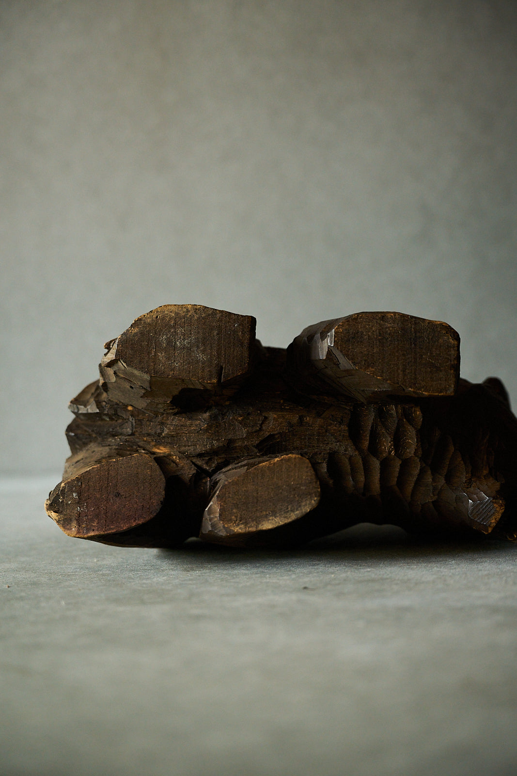 Unfinished Wooden Carving Bear