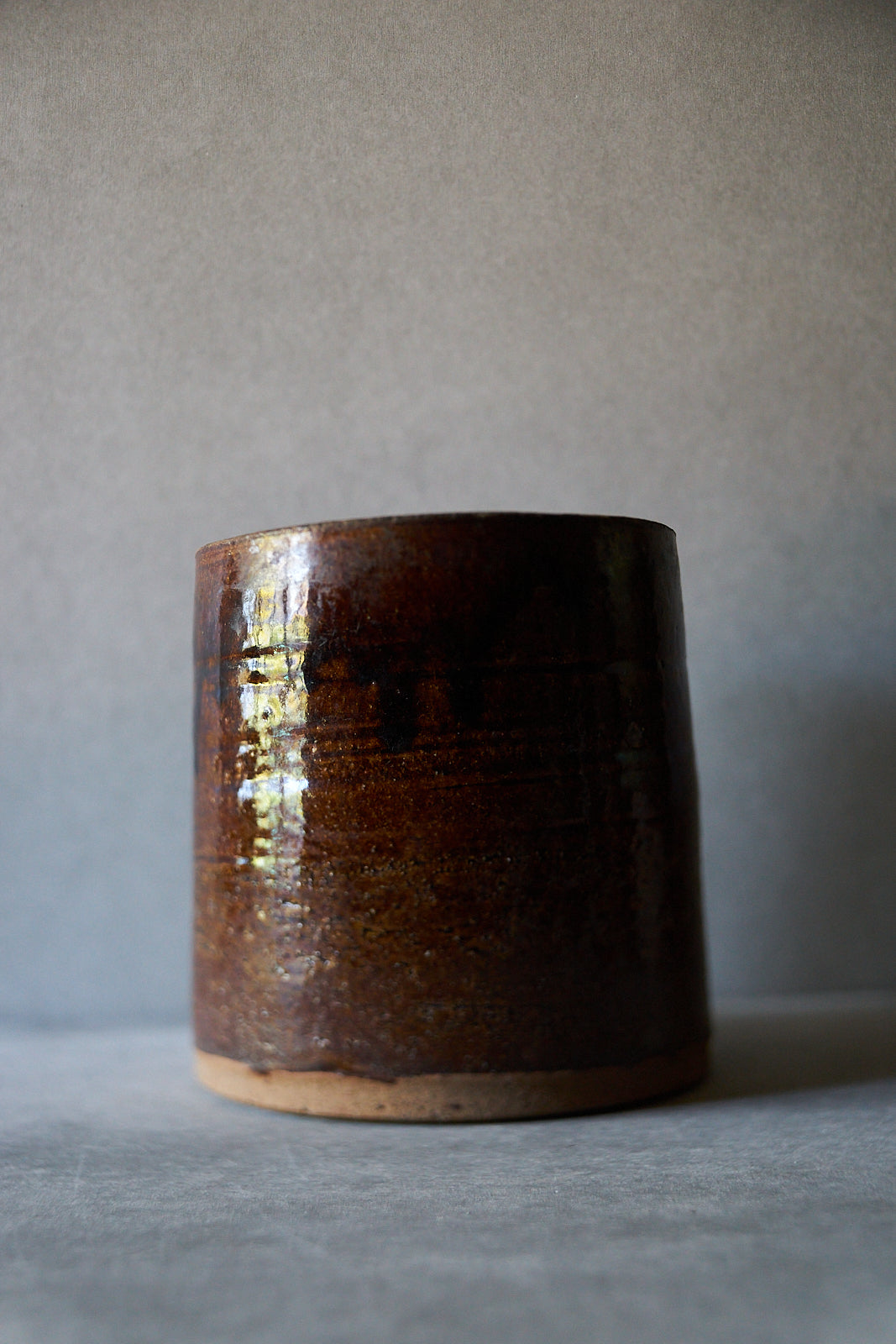 Brown Glaze Herring Pot